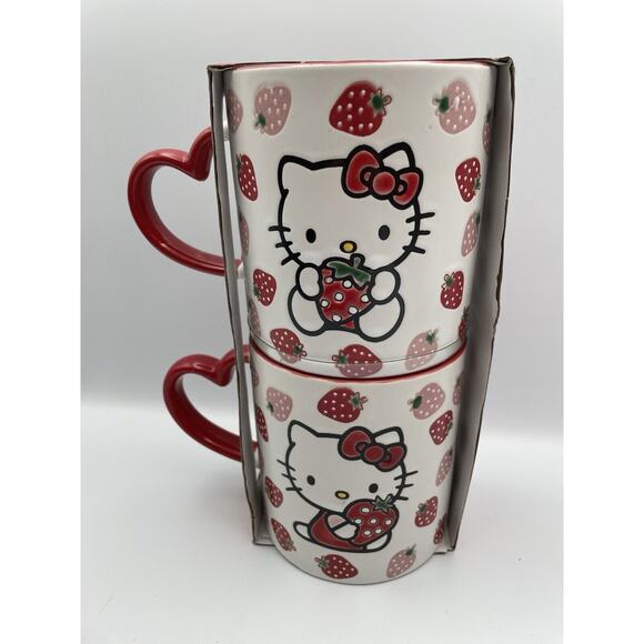 Hello Kitty Strawberry Ceramic Mug Set BRAND NEW! 2024 - Picture 5 of 8